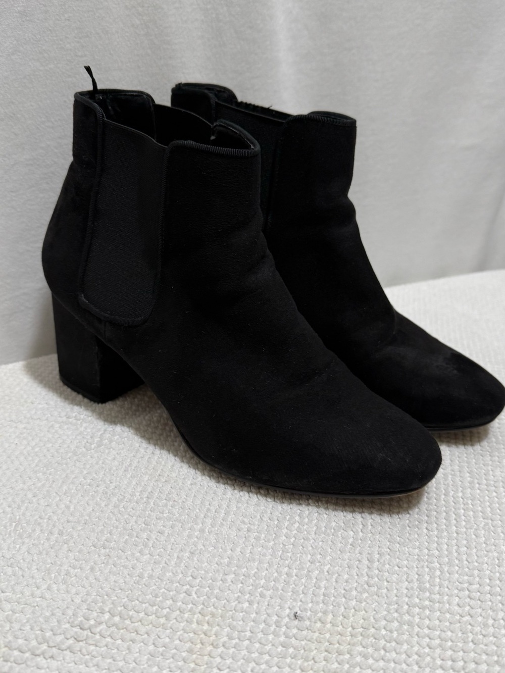 H&M Black Suede Chelsea Ankle Boots